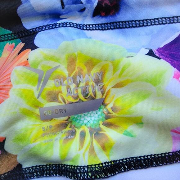 Old Navy Floral & Stripe High Rise Fitted Tight Leggings - Picture 4 of 5